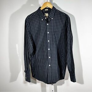 J Crew Tailored Fit Plaid Shirt L Heritage Prep Soft Cotton Washed academia